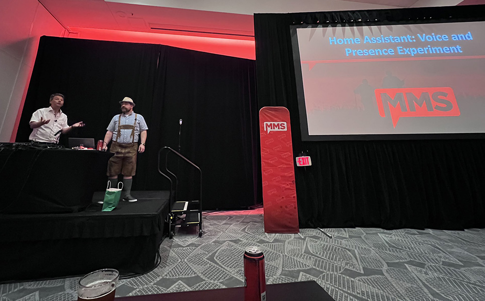 Tom and Matt getting ready to talk about Home Assistant voice and presence!